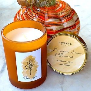 HAVEN STREET CANDLE COURAGE PUMPKIN SPICE CURRANT SCENTED NEW